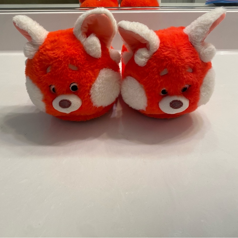 Disney turning Red Plush Slippers size 11-12